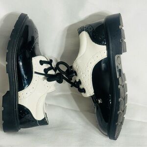 Unisex Toddler Oxford Saddle Shoes Black&White 24M Retro 50s Rockabilly Classic